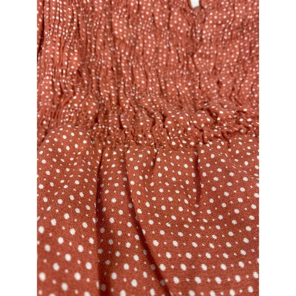 Urban Romantics Womens Off Shoulder Peasant Polka Dot Blouse NEW Small - Picture 4 of 10